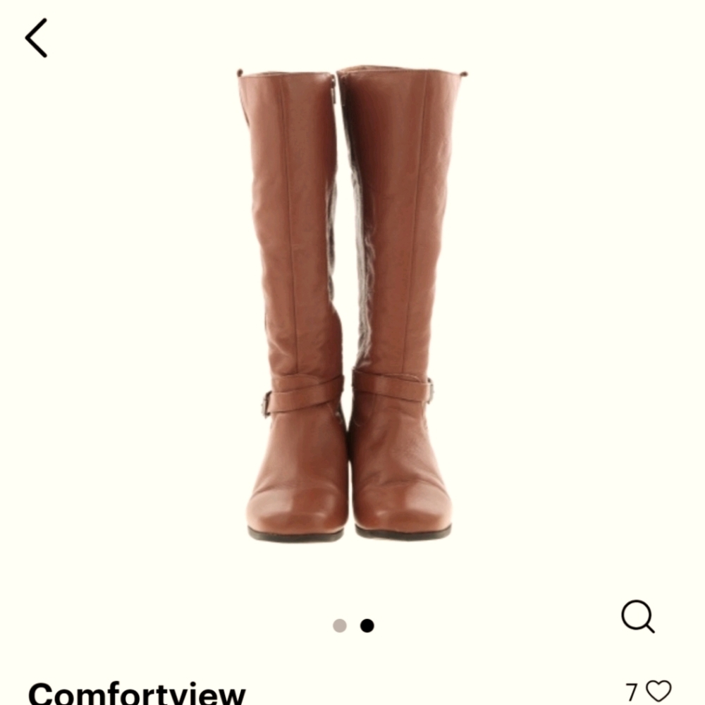 Calf high brown boots